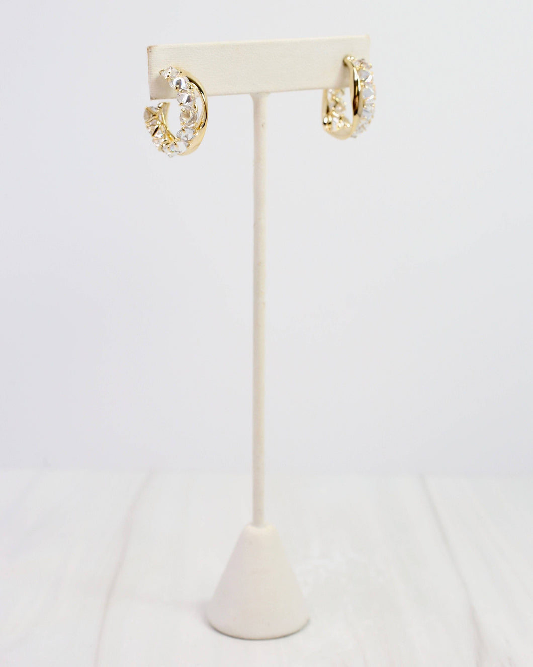 Paris Gold and CZ Hoop Gold