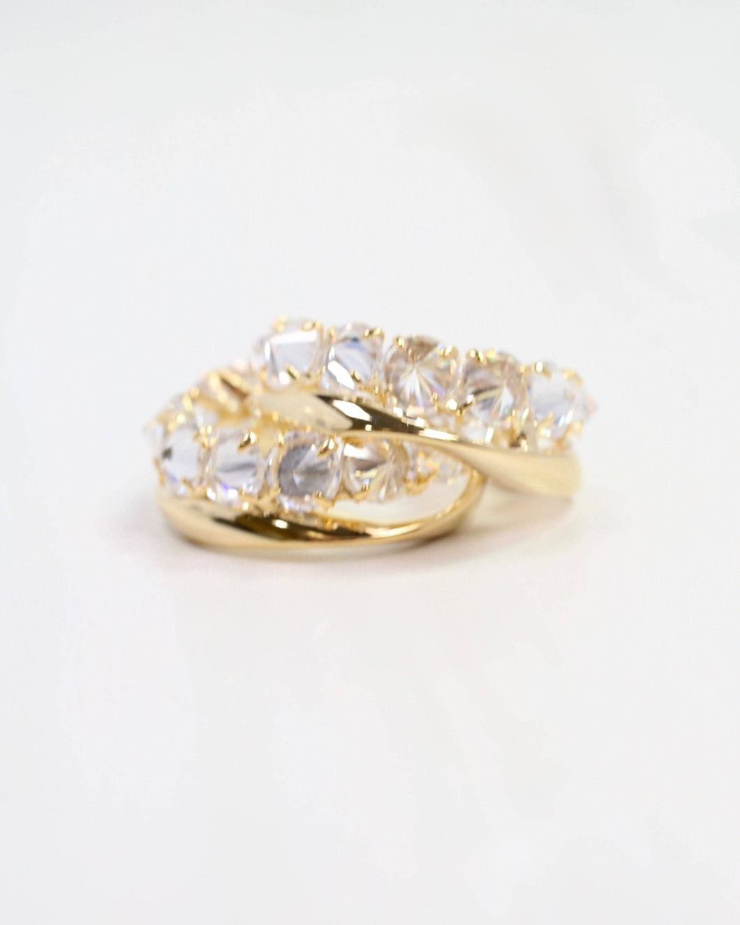 Paris Gold and CZ Hoop Gold