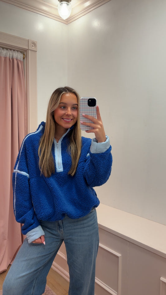 "Cozy Girl" Sherpa Pullover