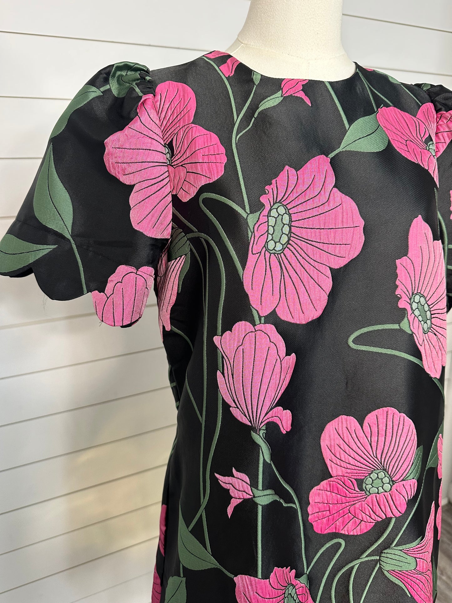 "Forgiveness" Black/Pink Floral Dress