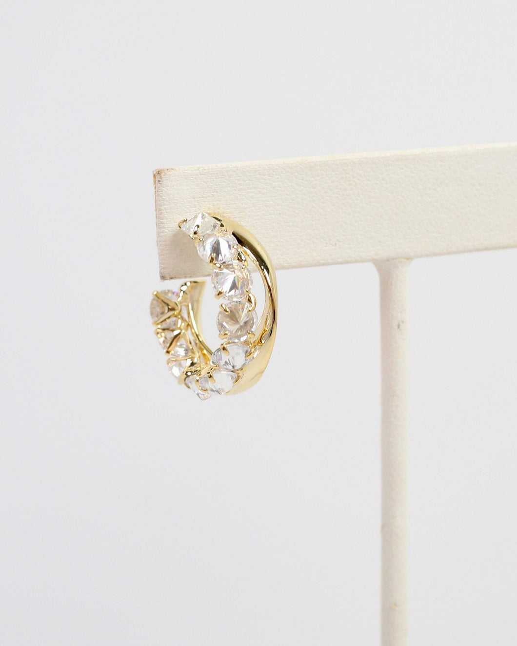 Paris Gold and CZ Hoop Gold