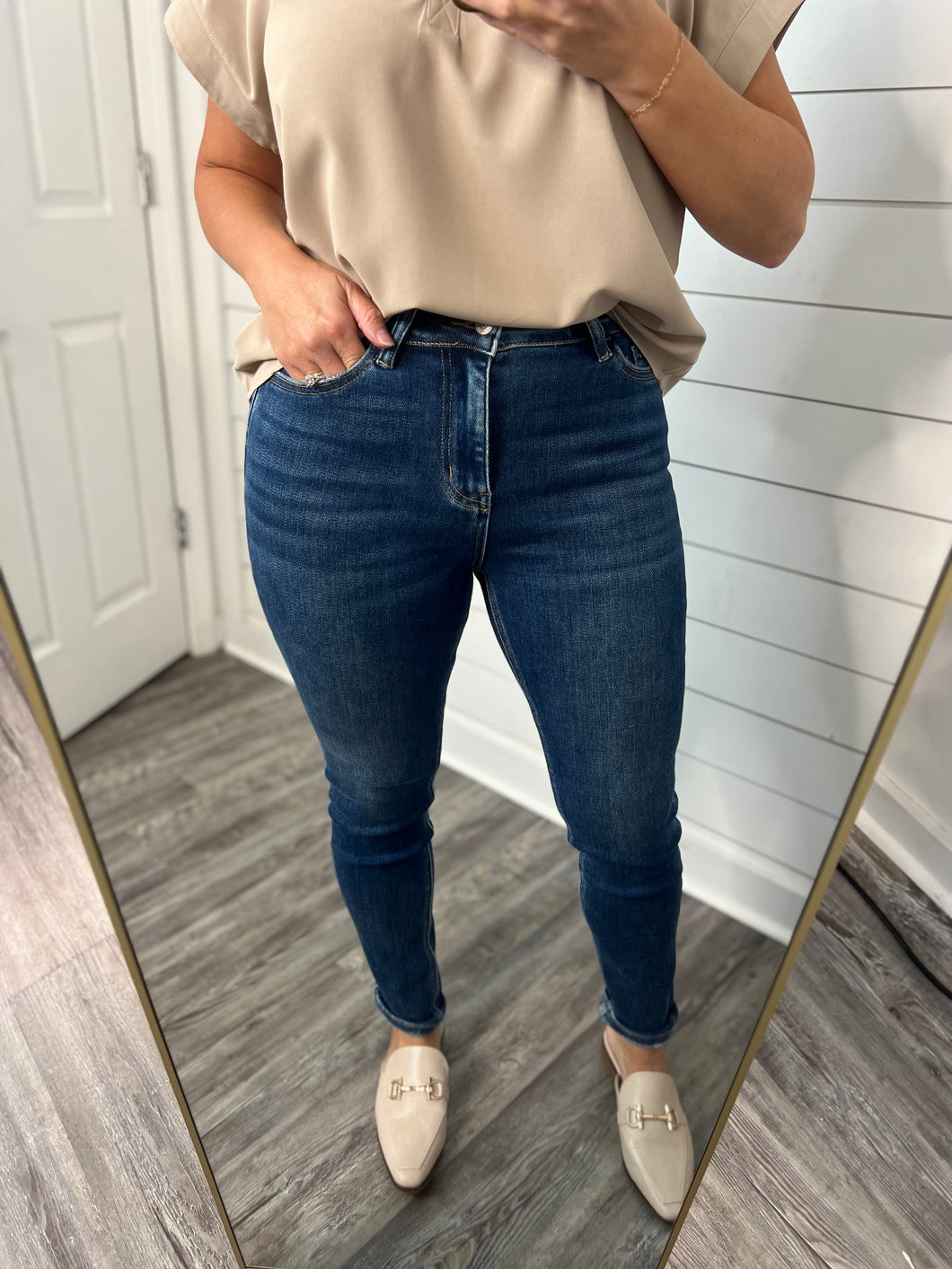 "Hazel" Medium Wash Skinny Denim