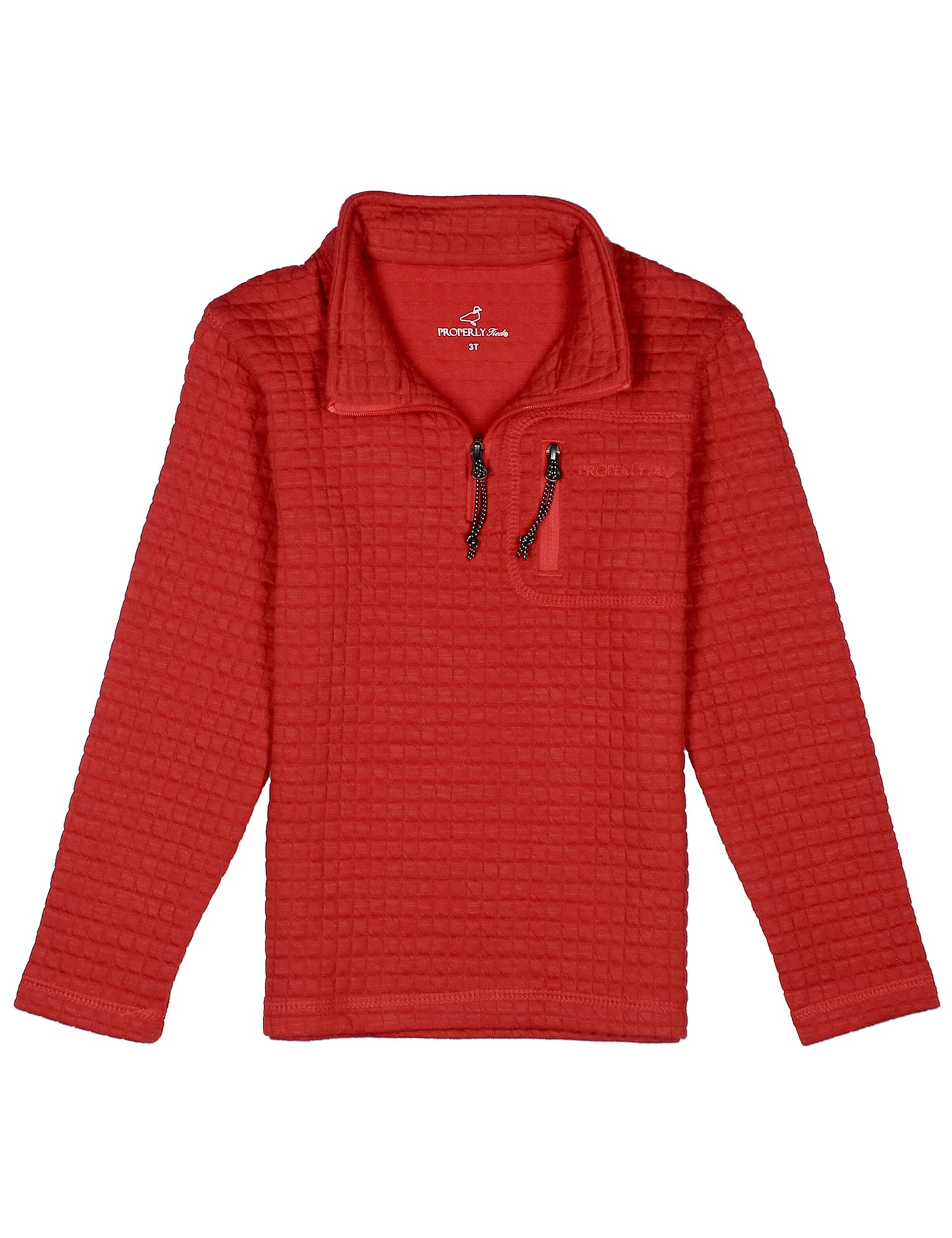 Properly Tied Boys Delta Pullover Red