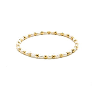 3mm Montauk 14k Gold and Pearl Waterproof Bracelet