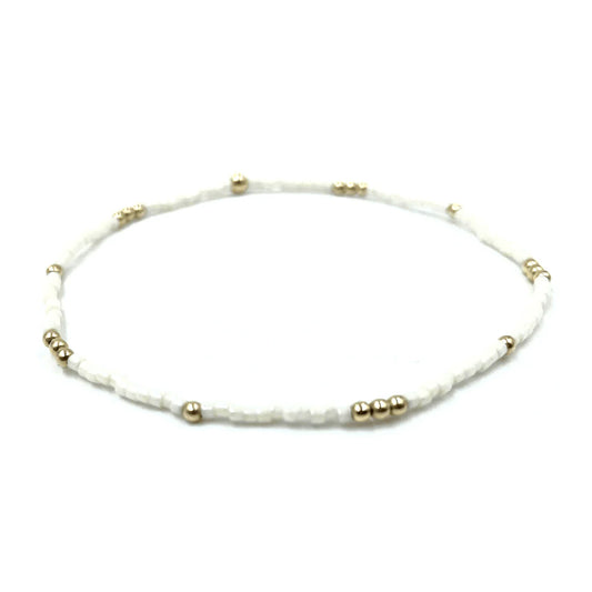 2mm Newport Cotton+Gold Filled Bracelet