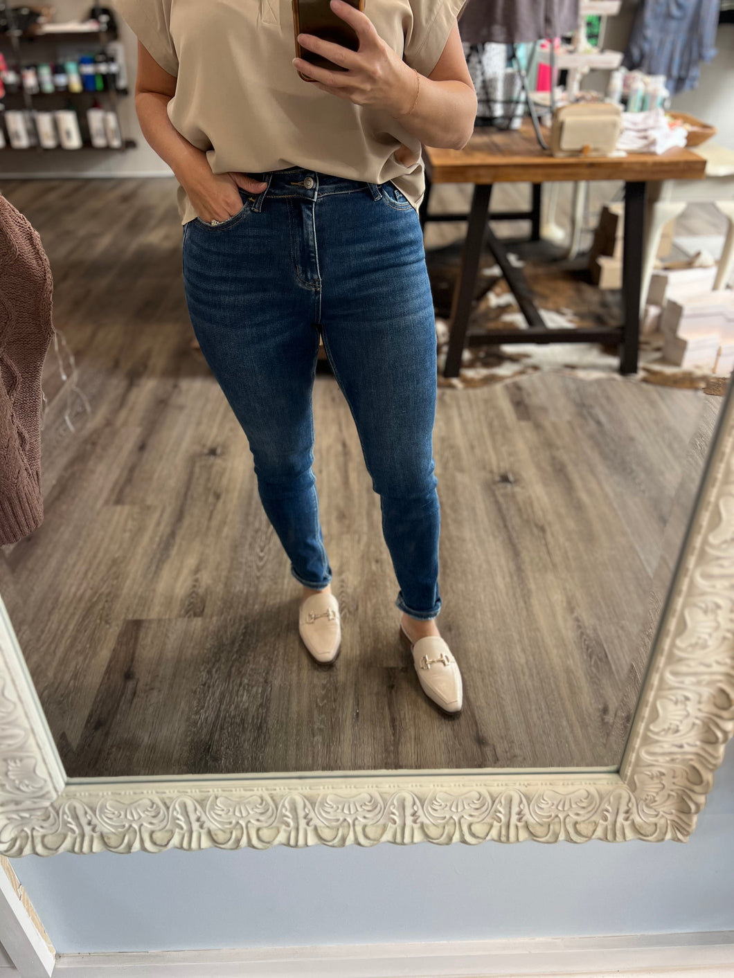 "Hazel" Medium Wash Skinny Denim