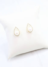 Keaton Pearl CZ Earring Gold