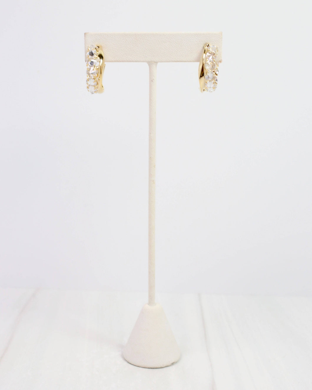 Paris Gold and CZ Hoop Gold