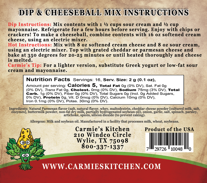 Carmie's Spinach Parmesan Dip Mix