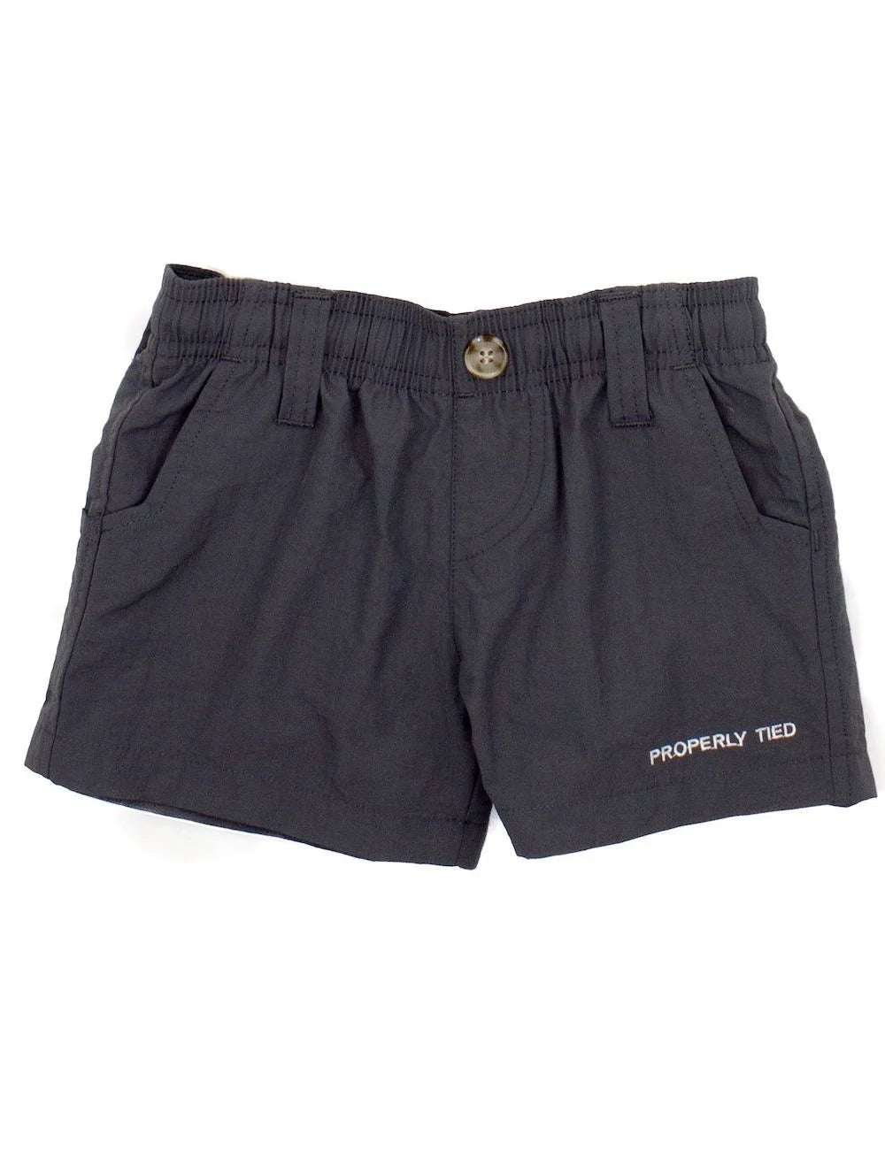 Properly Tied- Boys Mallard Shorts Charcoal Grey