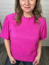 "Got my Back" Hot Pink Mock Neck Top