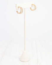 Browne Triple Hoop Earring Gold