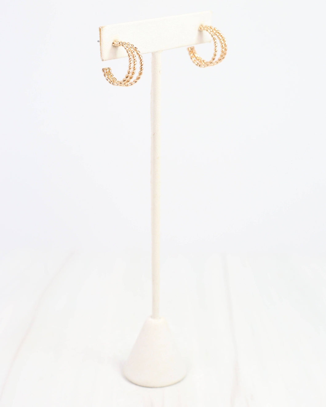 Browne Triple Hoop Earring Gold