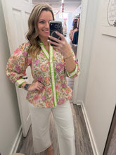 “Effortless Essentials” Pink/Green Floral Top