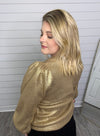 "Halfway" Metallic Gold Sweater