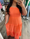 "Dance With Me" Tangerine Dress