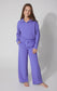 Tween Girls Soft Rib Half Zip, Wide Pants, and Waist bag Set