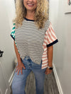 "Restoration" Emerald Colorblock Top