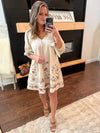 "Pursue Me" Floral Embroidery Dress