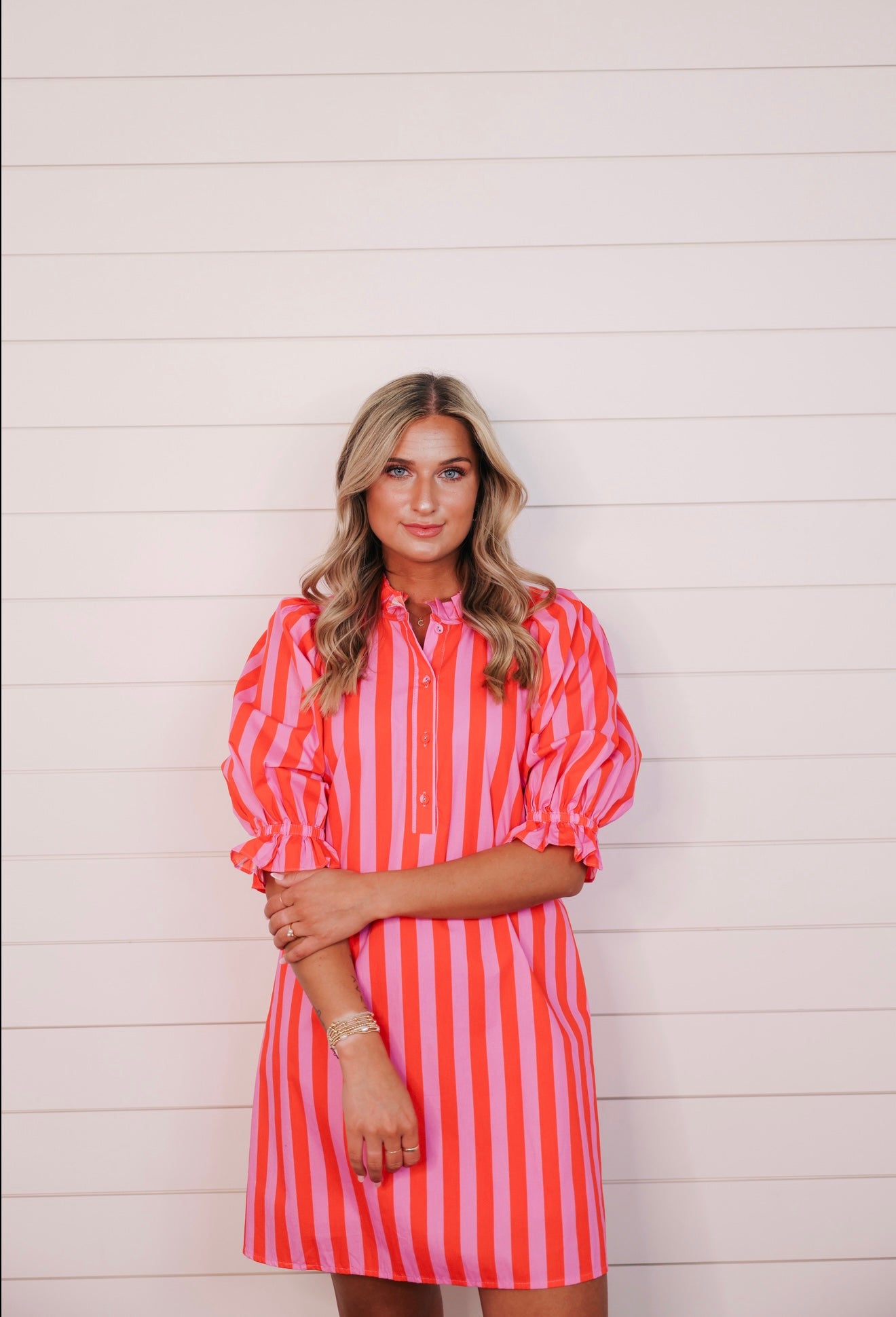 "Saturday Brunch" Stripped Dress