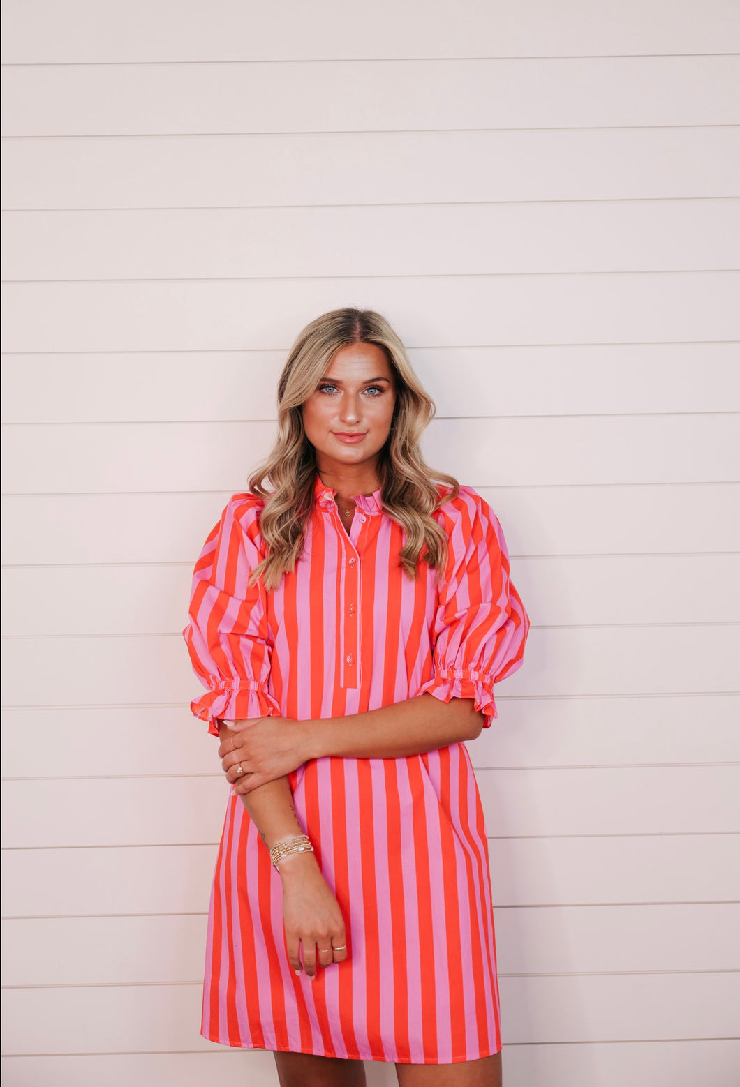 "Saturday Brunch" Stripped Dress