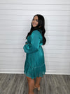 "All I see" Teal Baby doll Dress