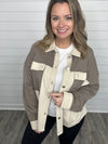 "Hand in Hand" Oatmeal Button Down Jacket