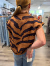 "Your Worth" Camel Zebra Top