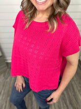 “Sunset Views” Hot Pink Sweater Top