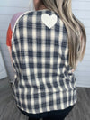 "Ironic" Plaid Mix Top