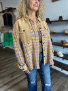 "Baby Come Back" Plaid Mix Button Down