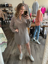 “Hold My Own” Grey Tencel Dress