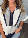 "Set me Free" Grey/Navy Top