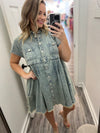 "What I Got" Denim Button Down Dress