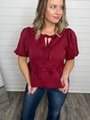 "Take It All Back" Burgundy Top