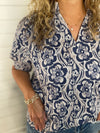 "Love It" Floral Navy Top