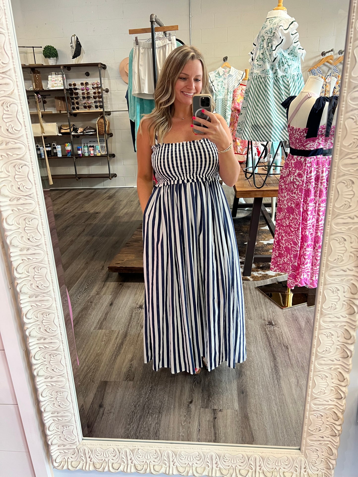 "Summer Sun" Navy Dress