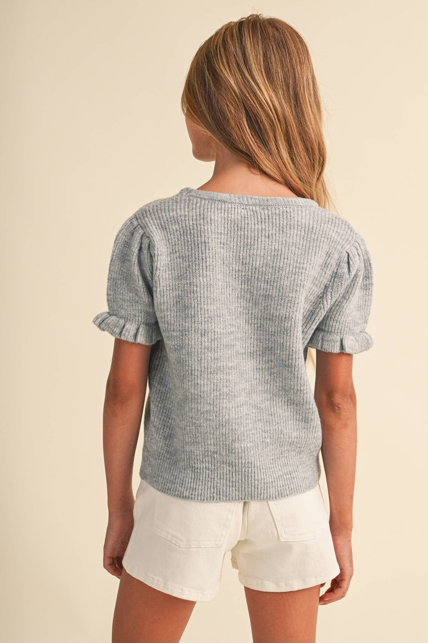 TWEEN KIDS GIRLS PUFF SLEEVE SWEATER (7-14)