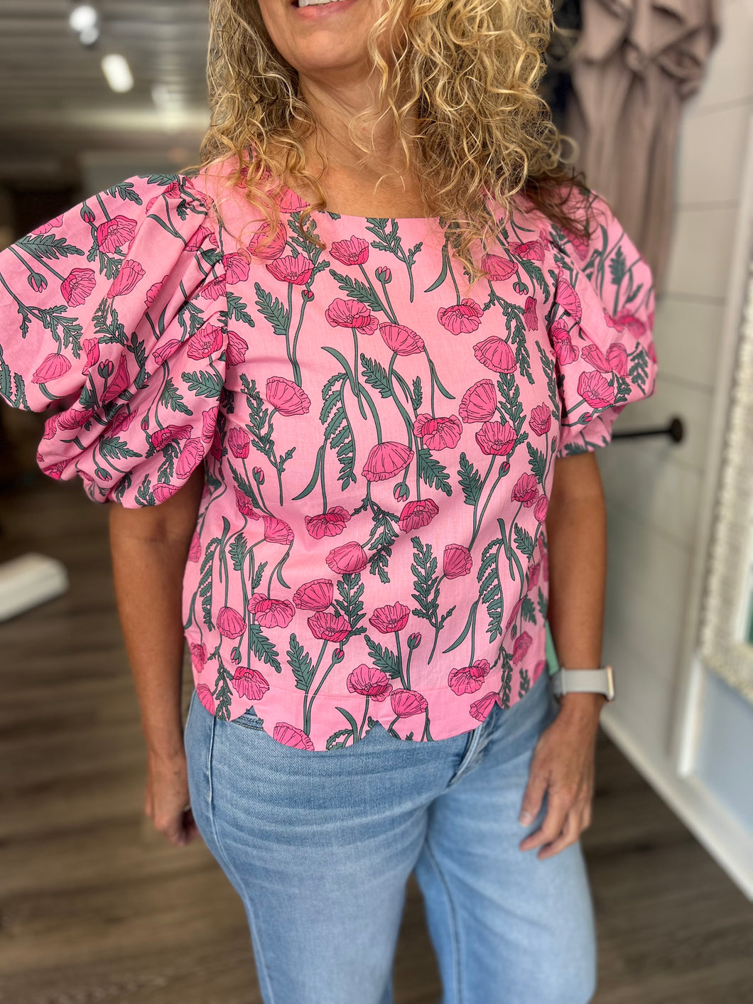 "Best Yet" Pink Floral Top