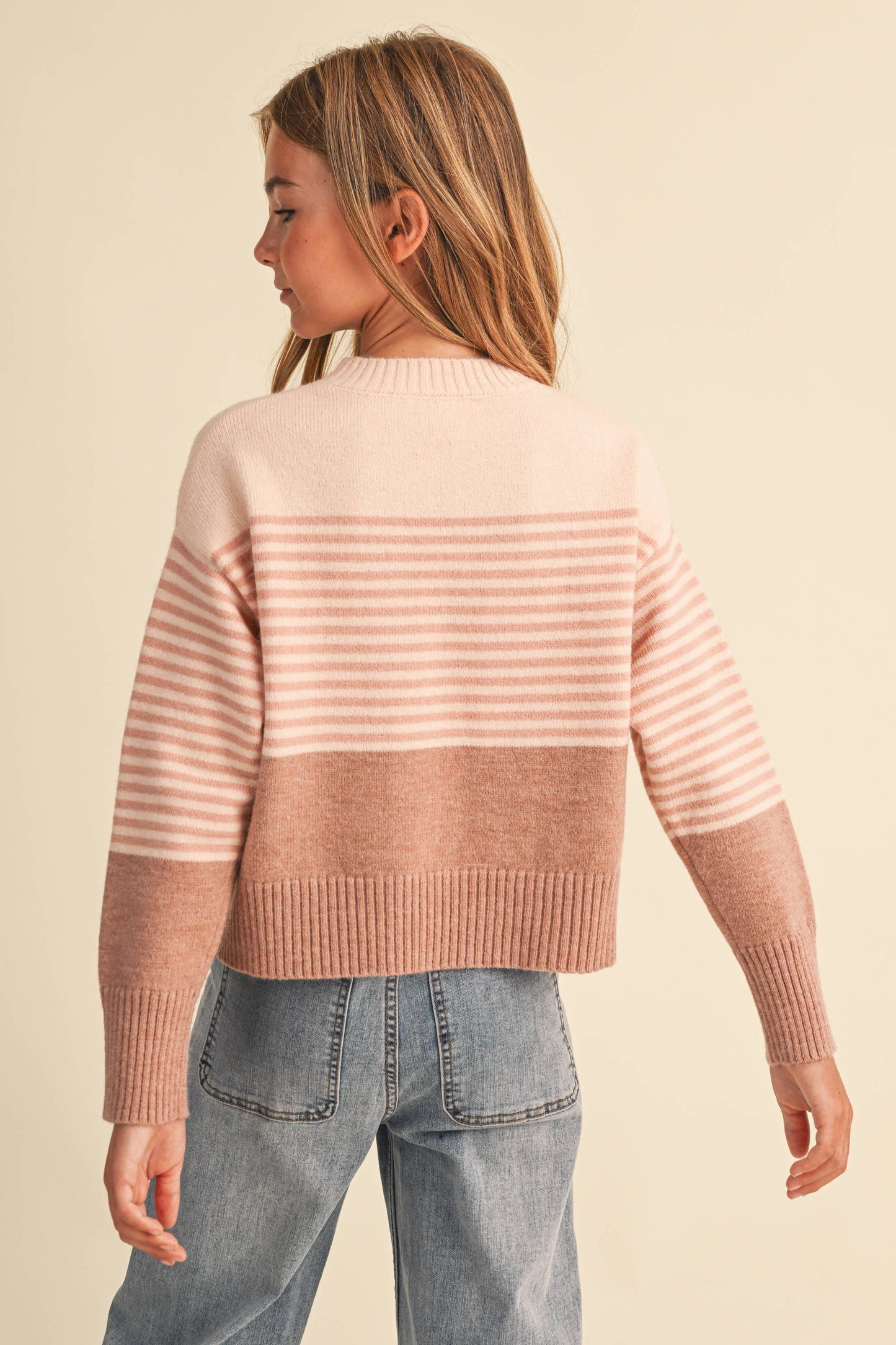 TWEEN KIDS GIRLS DROP SHOULDER SWEATER