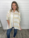 "Chase your Love" Striped Linen Top