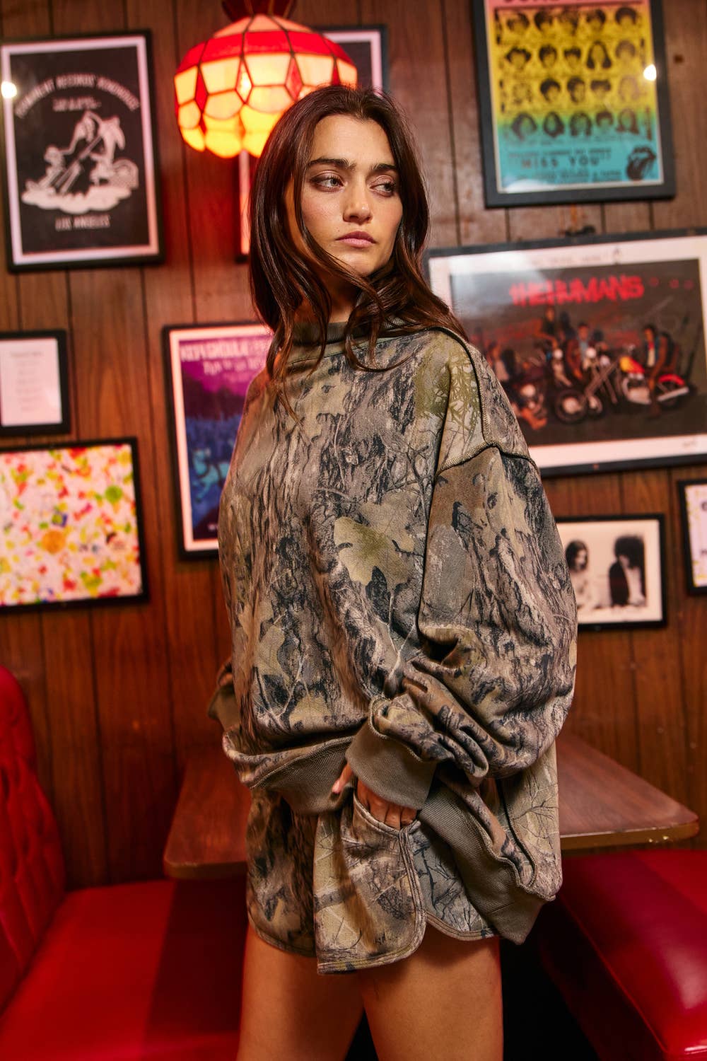 Camouflage Drawstring Dolphin Short