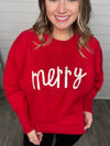 Red "Merry" Sweater