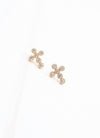 Francoise CZ Cross Earring Gold