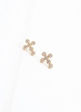 Francoise CZ Cross Earring Gold