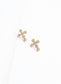 Francoise CZ Cross Earring Gold