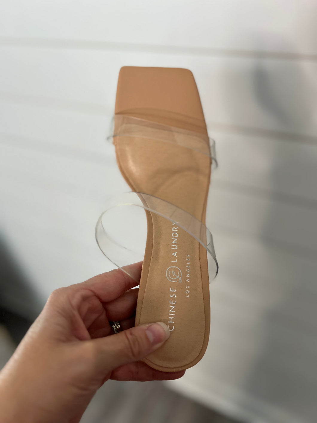 Yaya Chinese Laundry Clear Block Heel