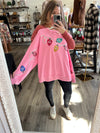 "Christmas Lights" Pink Sweatshirt