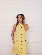 “Tried & True” Yellow Button Up Dress