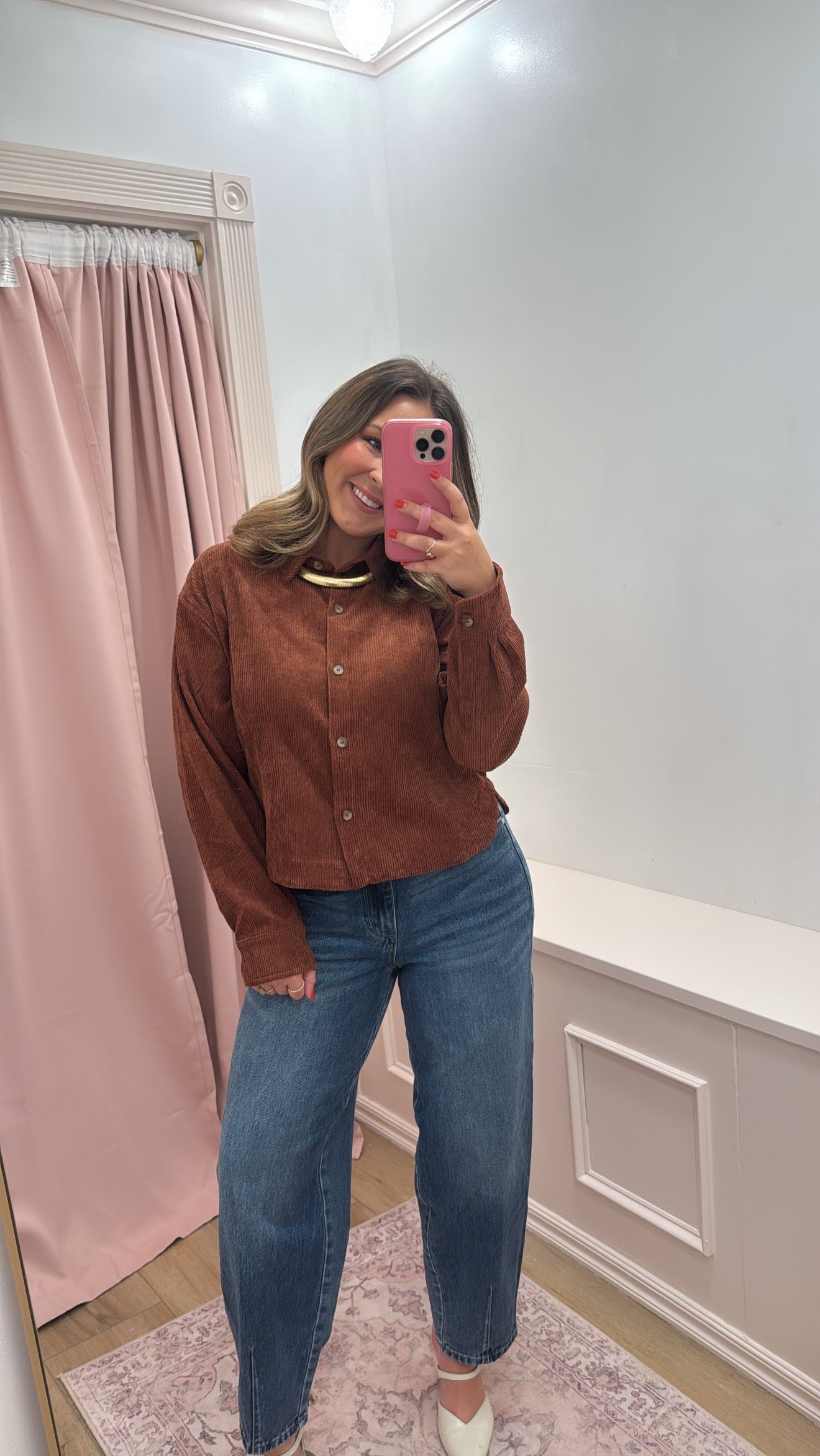 "Freedom Fall" Corduroy Shacket